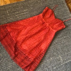 JCREW dress with embroidered lace overlay